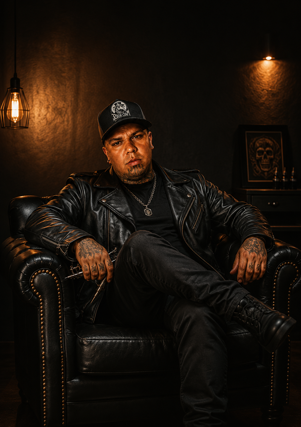 Lucas trabalhando no Riders Tattoo